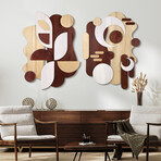 "Sands Serenade I & II" Hand Made & Hand Finished Dimensional Solid Wood Abstracts