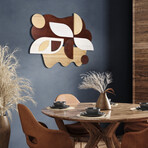 Sands Serenade I Hand Made & Hand Finished Dimensional Solid Paulownia Wood Abstracts Wall Art