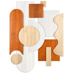 Cinnamon Dreamscape II Hand Made & Hand Finished Dimensional Solid Paulownia Wood Abstracts Wall Art