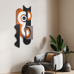 "Honeyed Dusk II" Hand Made & Hand Finished Dimensional Solid Paulownia Wood Abstracts Wall Art