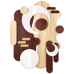 Sands Serenade II Hand Made & Hand Finished Dimensional Solid Paulownia Wood Abstracts Wall Art