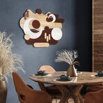 Sands Serenade II Hand Made & Hand Finished Dimensional Solid Paulownia Wood Abstracts Wall Art