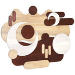 Sands Serenade II Hand Made & Hand Finished Dimensional Solid Paulownia Wood Abstracts Wall Art