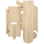 Cinnamon Dreamscape II Hand Made & Hand Finished Dimensional Solid Paulownia Wood Abstracts Wall Art
