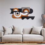 "Honeyed Dusk II" Hand Made & Hand Finished Dimensional Solid Paulownia Wood Abstracts Wall Art