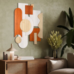 Cinnamon Dreamscape II Hand Made & Hand Finished Dimensional Solid Paulownia Wood Abstracts Wall Art