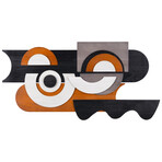 "Honeyed Dusk II" Hand Made & Hand Finished Dimensional Solid Paulownia Wood Abstracts Wall Art