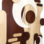 Sands Serenade II Hand Made & Hand Finished Dimensional Solid Paulownia Wood Abstracts Wall Art