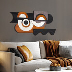 "Honeyed Dusk II" Hand Made & Hand Finished Dimensional Solid Paulownia Wood Abstracts Wall Art