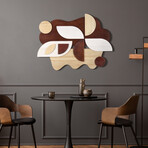 Sands Serenade I Hand Made & Hand Finished Dimensional Solid Paulownia Wood Abstracts Wall Art
