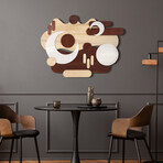Sands Serenade II Hand Made & Hand Finished Dimensional Solid Paulownia Wood Abstracts Wall Art