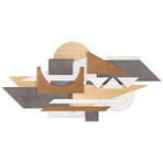 Moonlit Mist II Hand Made & Hand Finished Dimensional Solid Paulownia Wood Abstracts Wall Art