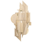 Moonlit Mist II Hand Made & Hand Finished Dimensional Solid Paulownia Wood Abstracts Wall Art