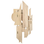 "Moonlit Mist I" Hand Made & Hand Finished Dimensional Solid Paulownia Wood Abstracts Wall Art