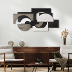 Luminus Dusk Hand Made & Hand Finished Dimensional Solid Paulownia Wood Abstracts Wall Art