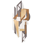 "Moonlit Mist I" Hand Made & Hand Finished Dimensional Solid Paulownia Wood Abstracts Wall Art