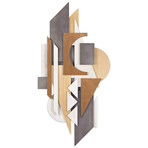 Moonlit Mist II Hand Made & Hand Finished Dimensional Solid Paulownia Wood Abstracts Wall Art