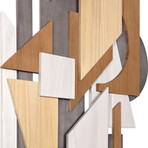 "Moonlit Mist I & II" Hand Made & Hand Finished Dimensional Solid Wood Abstracts