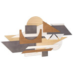 Moonlit Mist II Hand Made & Hand Finished Dimensional Solid Paulownia Wood Abstracts Wall Art