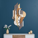 "Moonlit Mist I & II" Hand Made & Hand Finished Dimensional Solid Wood Abstracts