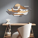 Moonlit Mist II Hand Made & Hand Finished Dimensional Solid Paulownia Wood Abstracts Wall Art