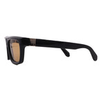 Men's // Ferragamo SF2009S 011 Square Sunglasses // Black + Brown