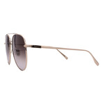 Unisex // Ferragamo SF308S 703 Aviator Sunglasses // Gold + Brown Gradient