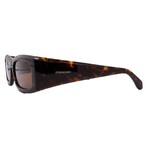 Men's // Ferragamo SF2012S 242 Square Sunglasses // Dark Tortoise + Brown