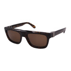 Men's // Ferragamo SF2009S 242 Square Sunglasses // Dark Tortoise + Brown