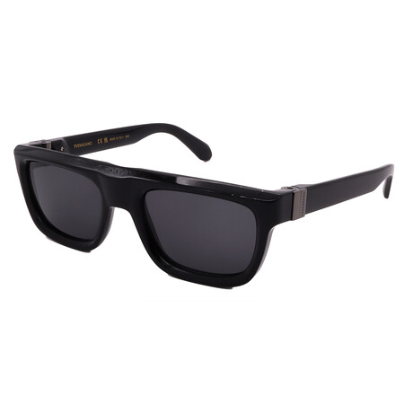 Men's // Ferragamo SF2009S 001 Square Sunglasses // Black + Grey