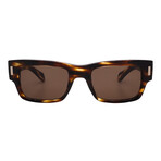 Men's // Ferragamo SF2011S 216 Square Sunglasses // Brown + Brown