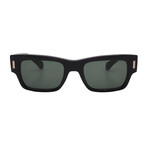 Men's // Ferragamo SF2011S 001 Square Sunglasses // Black + Green