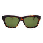 Unisex // Ferragamo SF1087S 219 Square Sunglasses // Havana + Green
