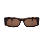 Men's // Ferragamo SF2012S 242 Square Sunglasses // Dark Tortoise + Brown