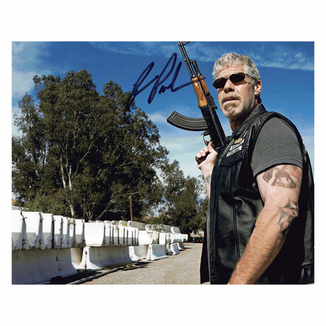 Ron Perlman // Sons of Anarchy // Signed 8x10 Photo // AK-47