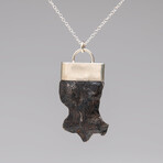 Genuine Meteorite Nugget pendant  with 18" Sterling Silver Chain // 28 g