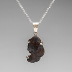 Genuine Meteorite Nugget pendant with 18" Sterling Silver Chain // 14.5