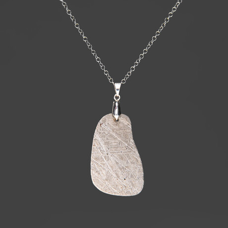 Genuine Muonionalusta Meteorite Pendant with 18" Sterling Silver Chain // 10.7 g