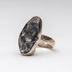 Genuine Campo Del Cielo Meteorite Ring with Adjustable Sterling Silver Band  // 14.3 g