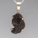 Genuine Meteorite Nugget pendant with 18" Sterling Silver Chain // 14.5