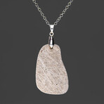Genuine Muonionalusta Meteorite Pendant with 18" Sterling Silver Chain // 10.7 g
