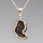 Genuine Meteorite Nugget pendant with 18" Sterling Silver Chain // 14.5