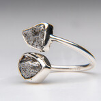 Genuine Campo Del Cielo Meteorite Ring with Adjustable Sterling Silver Band  // 3.1 g