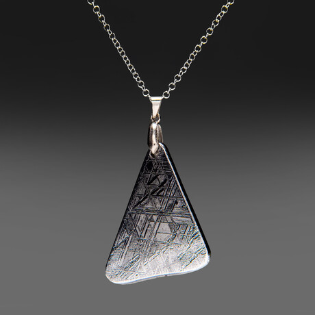Genuine Muonionalusta Meteorite Pendant with 18" Sterling Silver Chain // 24 g