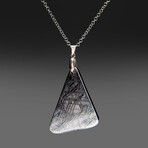 Genuine Muonionalusta Meteorite Pendant with 18" Sterling Silver Chain // 24 g