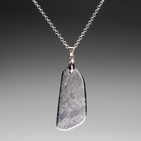 Genuine Muonionalusta Meteorite Pendant with 18" Sterling Silver Chain // 22.6 g
