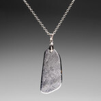 Genuine Muonionalusta Meteorite Pendant with 18" Sterling Silver Chain // 22.6 g