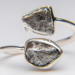 Genuine Campo Del Cielo Meteorite Ring with Adjustable Sterling Silver Band  // 3.1 g
