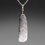 Genuine Muonionalusta Meteorite Pendant with 18" Sterling Silver Chain // 12 g