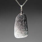 Genuine Muonionalusta Meteorite Pendant with 18" Sterling Silver Chain // 16 g